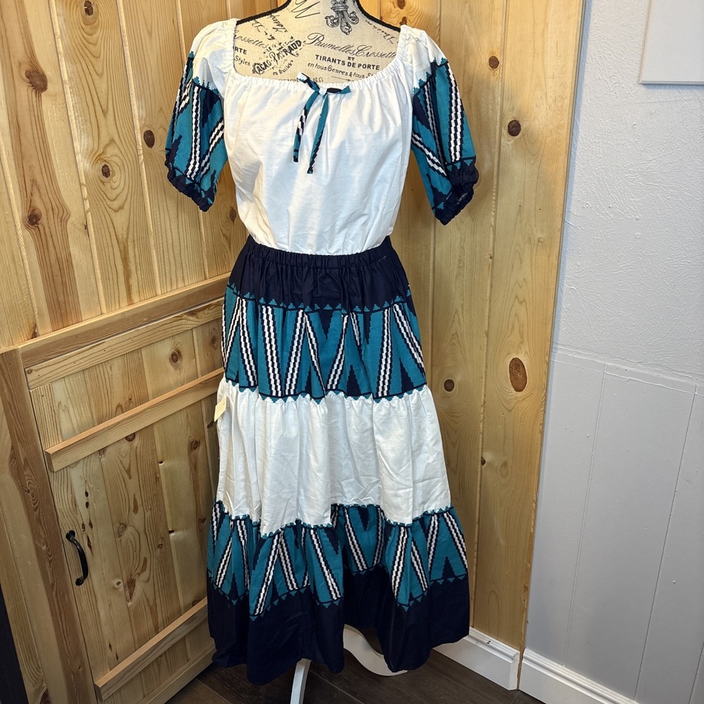 NWT Fashion Magic Fendler Western Square Dance Outfit Skirt Top USA Southwest M